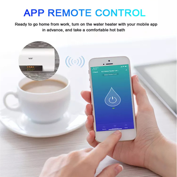 Glomarket Tuya Smart Glass Touch Button Wifi Smart Boiler Switch Alexa Voice Control EU Standard Water Heater Switch