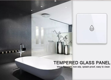 Glomarket Tuya Smart Glass Touch Button Wifi Smart Boiler Switch Alexa Voice Control EU Standard Water Heater Switch