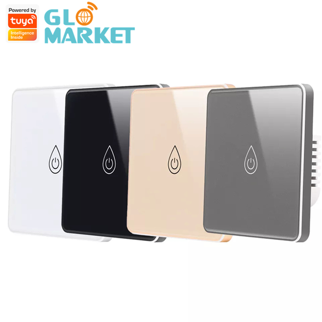 Glomarket Tuya Smart Glass Touch Button Wifi Smart Boiler Switch Alexa Voice Control EU Standard Water Heater Switch