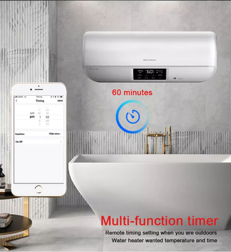 Glomarket Tuya Smart Glass Touch Button Wifi Smart Boiler Switch Alexa Voice Control EU Standard Water Heater Switch