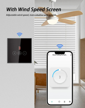 Glomarket Tuya Smart Wifi Ceiling Fan Switch Eu Standard