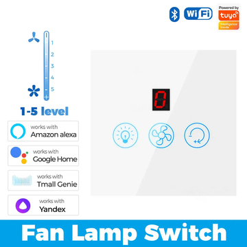 Glomarket Tuya Wifi Fan Light Switch 3 In 1 Switch