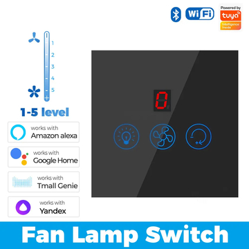 Glomarket Tuya Wifi Fan Light Switch 3 In 1 Switch