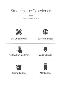 Glomarket 1 2 3 Gang Tuya Wifi Smart Button Light Switch