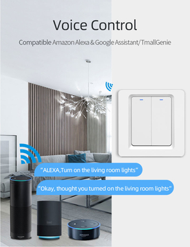 Glomarket 1 2 3 Gang Tuya Wifi Smart Button Light Switch