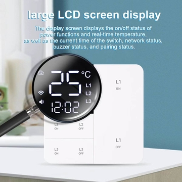 Glomarket Tuya Wifi Smart Wall Switch With Temperature Display Sreen