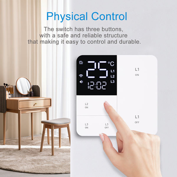 Glomarket Tuya Wifi Smart Wall Switch With Temperature Display Sreen