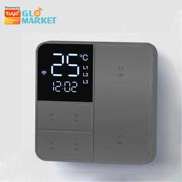 Glomarket Tuya Wifi Smart Wall Switch With Temperature Display Sreen