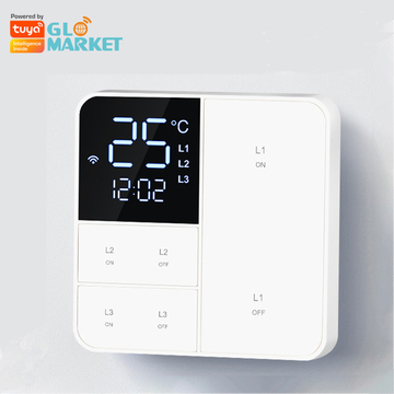 Glomarket Tuya Wifi Smart Wall Switch With Temperature Display Sreen