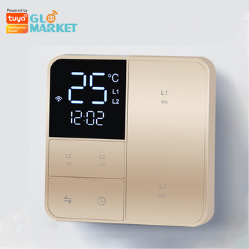 Glomarket Tuya Wifi Smart Wall Switch With Temperature Display Sreen