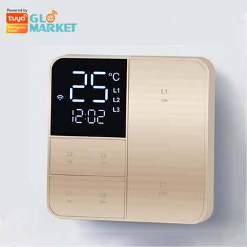 Glomarket Tuya Wifi Smart Wall Switch With Temperature Display Sreen