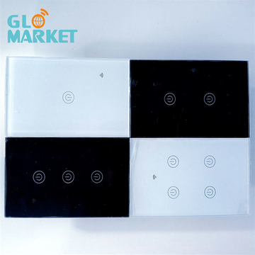 Glomarket Tuya Smart Wifi Wall Switch Us Standard Glass Touch Panel Light Switch