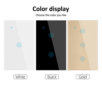 Glomarket Tuya Smart Wifi Wall Switch Us Standard Glass Touch Panel Light Switch
