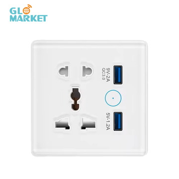 Glomarket Tuya Wifi Universal Smart Socket With Usb Charger