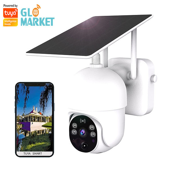 Glomarket Smart wifi solar power camera 2MP