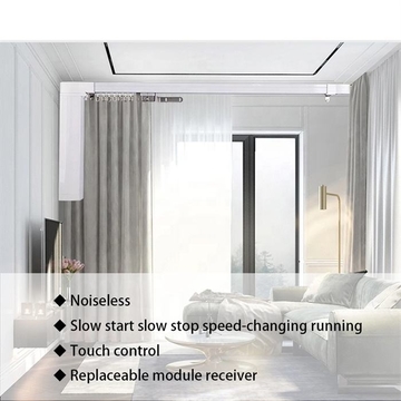 Glomarket Tuya WiFi Smart Battery Powered Smart Curtain Motor Smart Motorized Curtain Track Rail Curtain Motor Set